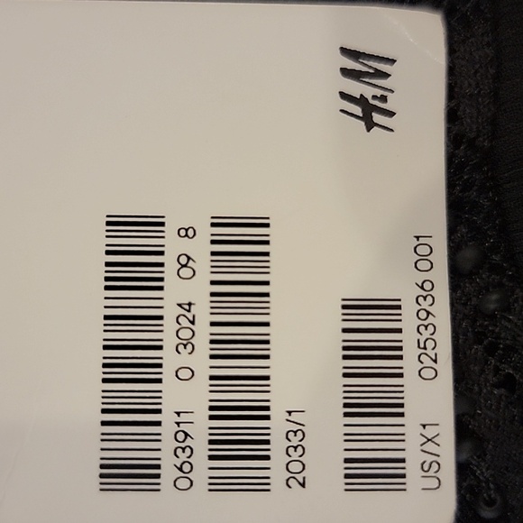 H&M Mama, Black‎ Lace Beaded Maternity Blouse, Size Medium, New with Tags - Picture 8 of 8